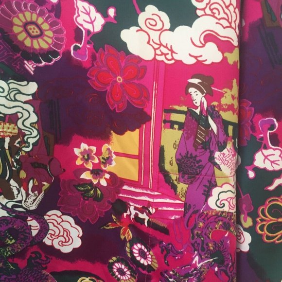 Cruz Natori Asian Floral Kimono Robe Lounger - Picture 5 of 12